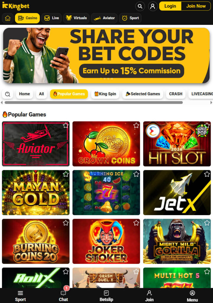 KingBet game