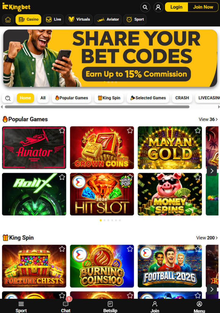 KingBet game